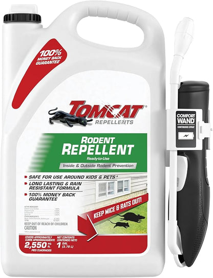 Tomcat Repellents Rodent Repellent Ready-to-Use, For Indoor and Outdoor Mouse and Rat Prevention