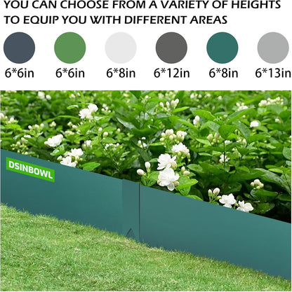 Landscape Edging Kit, Galvanized Steel Edging Landscape Lawn Edging Powder for Lawn Yard, Coated