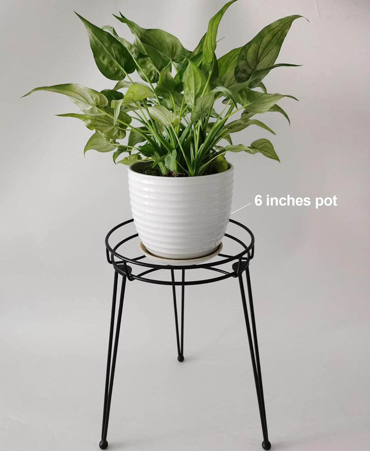 Midcentury Modern Metal Potted Plant Stand 18.7 inches Tall Flower Pot Holder Large Rustproof Iron