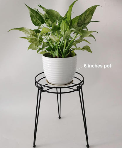 Midcentury Modern Metal Potted Plant Stand 18.7 inches Tall Flower Pot Holder Large Rustproof Iron
