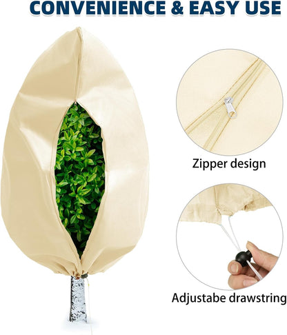 Homimp Frost Protection for Plants,Plant Covers Warm Plant Protection Cover Bags for Winter Frost
