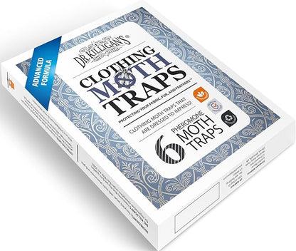 Dr. Killigan's Premium Double Potent Clothing Moth Traps with Pheromones Prime | Organic Clothes