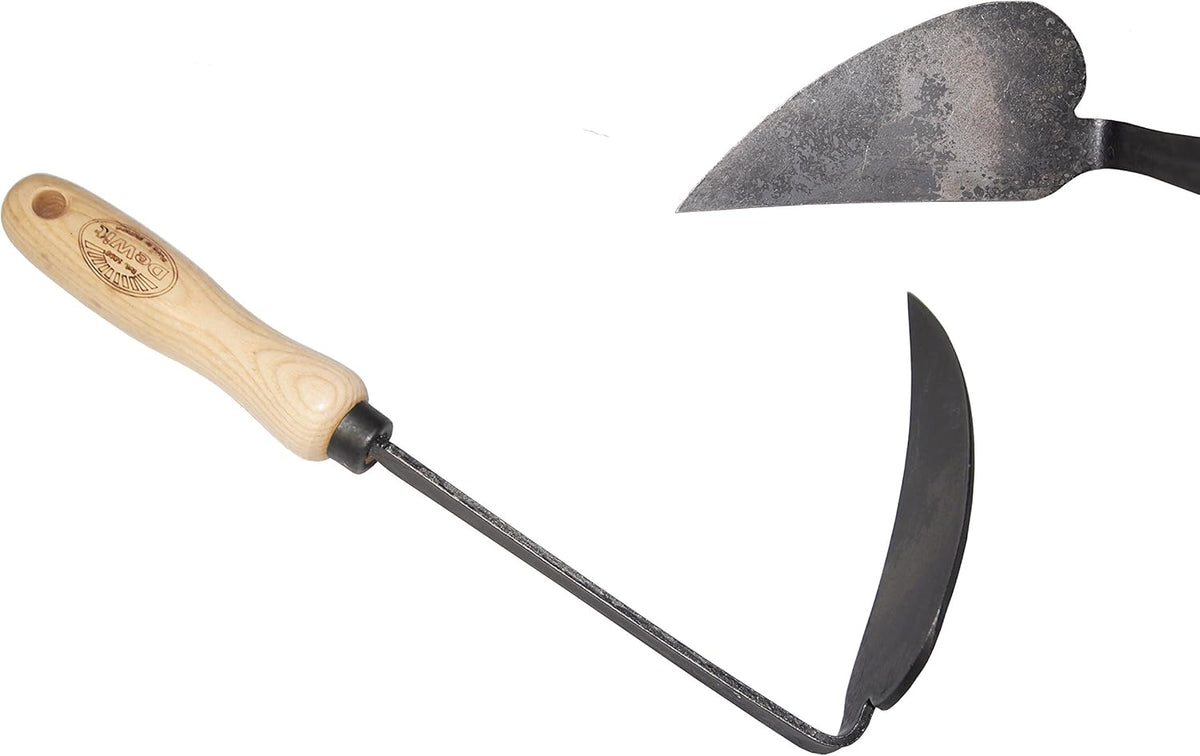 DeWit Korean Right Hand Hoe - Versatile Ho-Mi Garden Tool with Tempered Boron Steel Blade & Ash