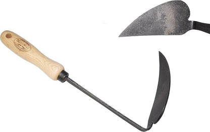 DeWit Korean Right Hand Hoe - Versatile Ho-Mi Garden Tool with Tempered Boron Steel Blade & Ash
