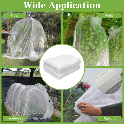 10 x 65FT Garden Mesh Netting, Ultra Fine Mesh Protection Netting Plant Covers Greenhouse Row Cover
