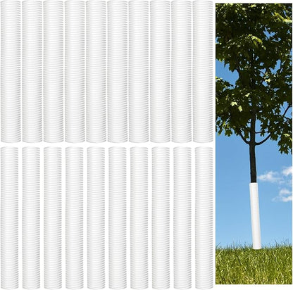 Menkxi 20 Pcs Corrugated Tree Guards Saplings Tree Trunk Protectors from Deer Tree Tubes Guard Tube