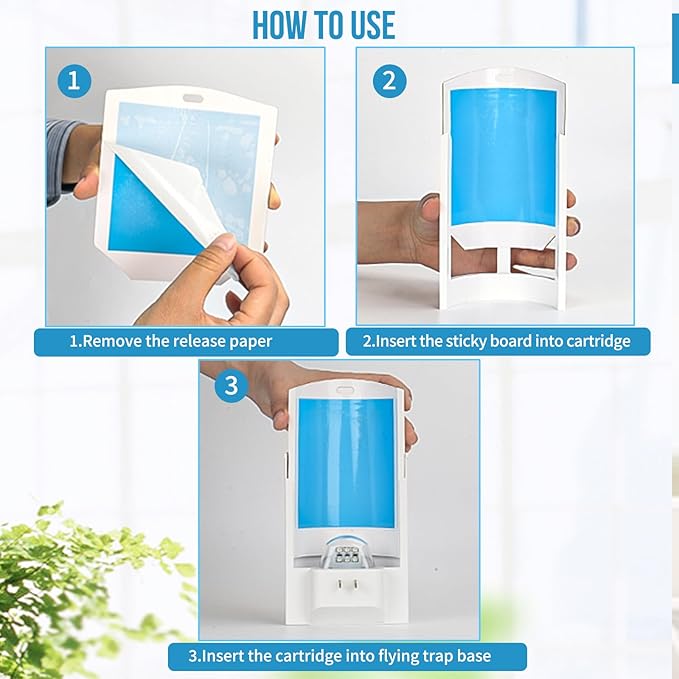 Flying Insect Trap, Indoor Plug-in Fly Trap for Home, Mosquito Killer Indoor Gnat Moth Catcher with