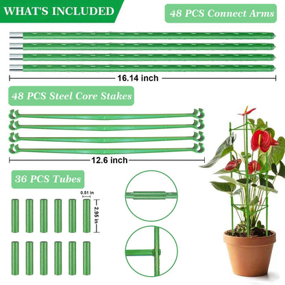 Yongblus 63Inch Tomato Cage for Garden, 4Pack Plant Support Garden Stakes