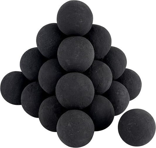 Skyflame 2-Inch Ceramic Fireplace Balls, 25PCS Round Fire Pit Balls for Indoor and Outdoor Fire