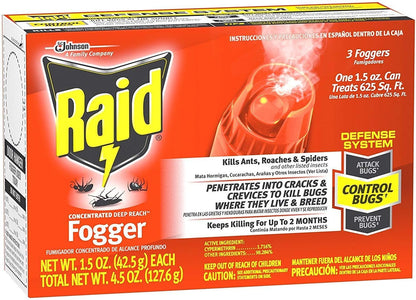 Raid Concentrated Deep Reach Fogger, 1.5 oz. (Pack of 6)