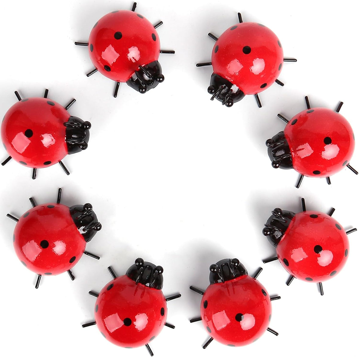 Metal Garden Decor for Outside Cute Ladybugs Yard Art Lawn Ornaments Wall Sculptures & Statues