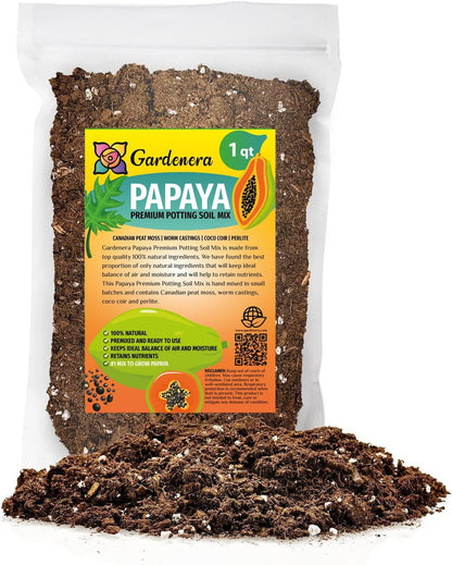 Gardenera Premium Papaya Plant Potting Mix - Crafted for Thriving Papaya Growth and Abundant Fruits