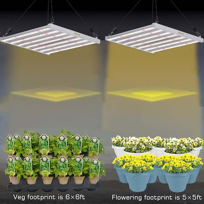 300Watt LED Grow Lamp UV IR Full Spectrum 4x4 5x5ft Coverage Grow Light Bar with 1092pcs Diodes 7