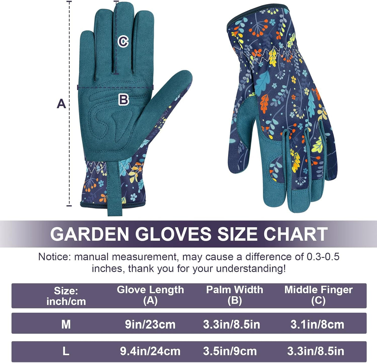 Womens Gardening Weeding Working Gloves, Leather Garden Glove for Women Thorn Proof No Stab for
