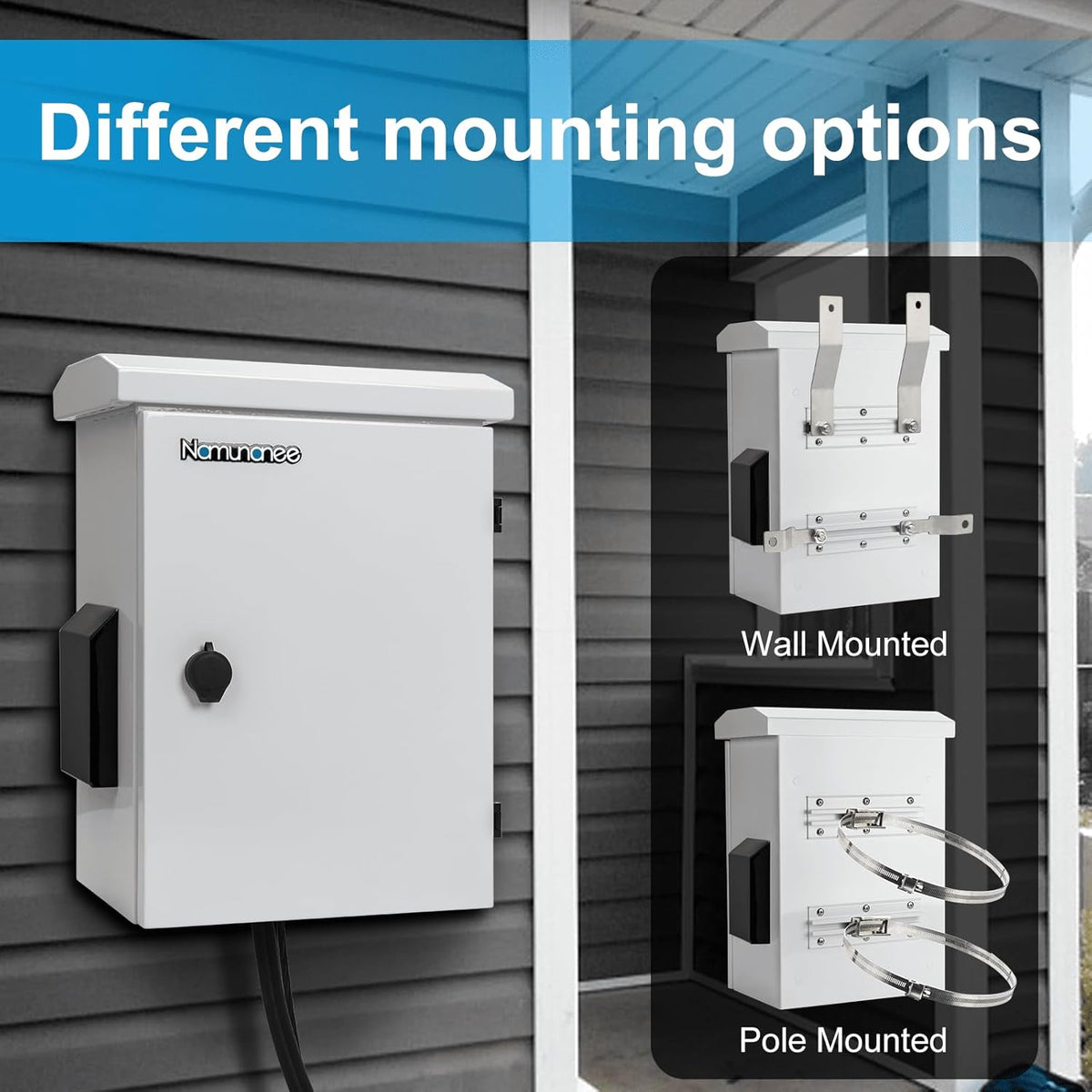 Outdoor Electrical Box with Thermostat and Fan, Cold-Rolled Steel Plate, Aluminum Alloy Back Beam