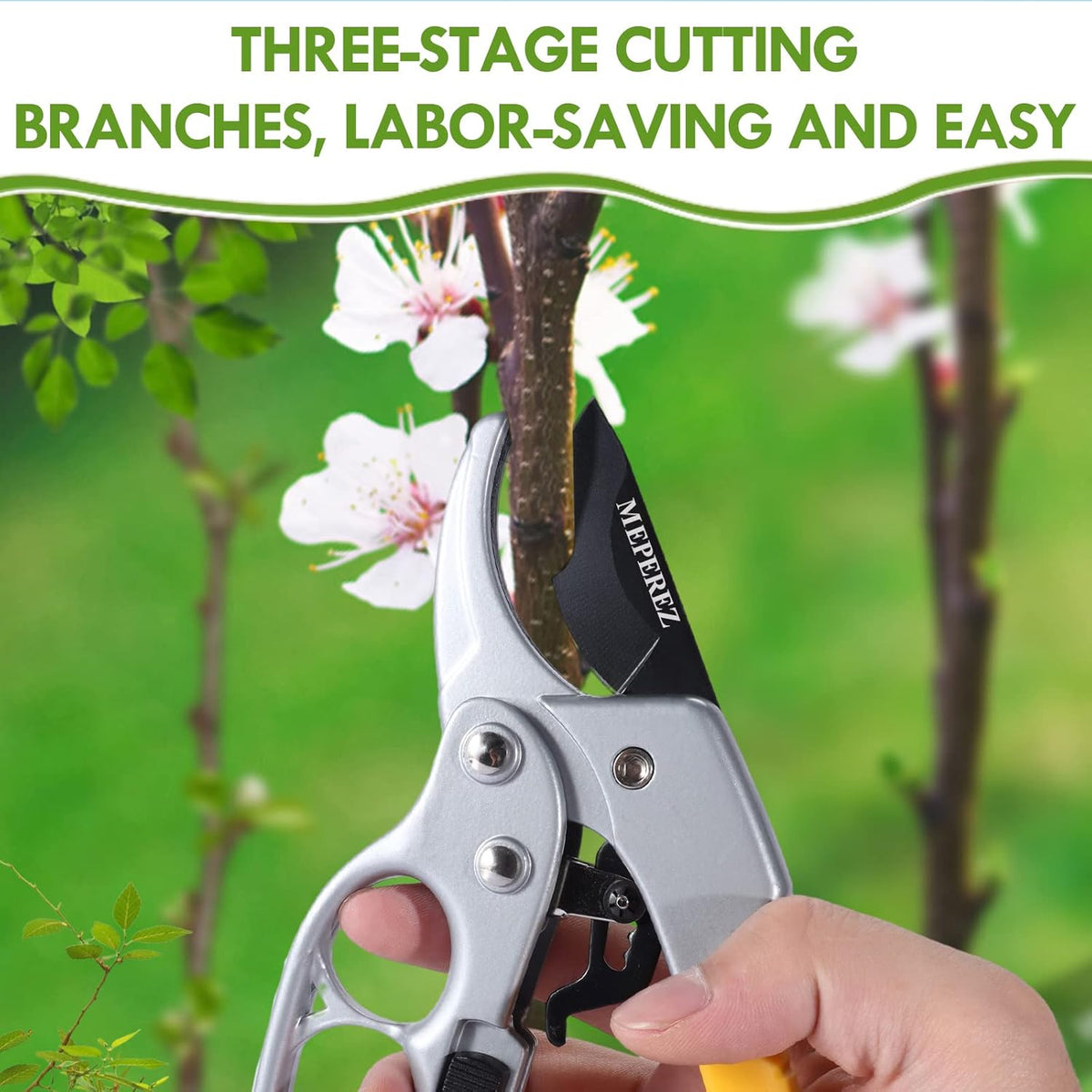 Ultra Sharp Germany Steel Pruning Shears - Cuts 3X Easier, Weak Hand Arthritis Snips