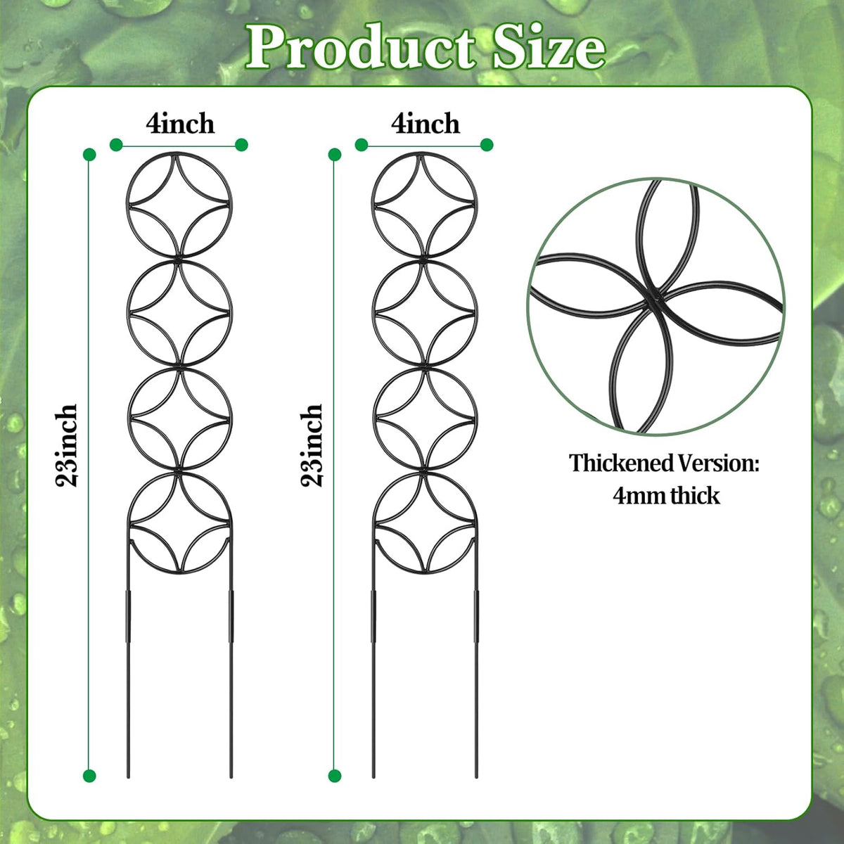 24Inch Outdoor Plant Trellis for Climbing Plants,Metal Garden Trellis for Potted Plants,Plant