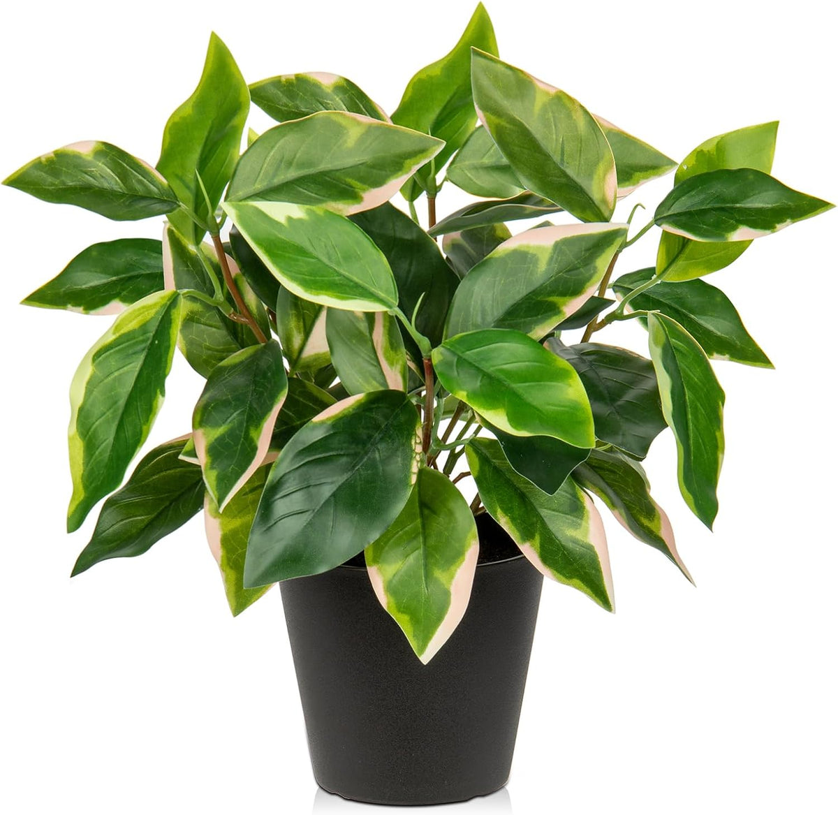 Artificial Plants Indoor Small Fake Plants in Pots Faux Pothos N‘ Joy Potted Plant Fake Indoor