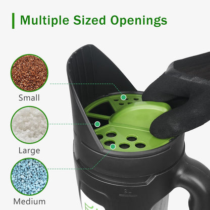 Hand held Spreader, Seed Spreader for Ice Melt, Grass Seed, Fertilizer Lawn and Garden. Multiple