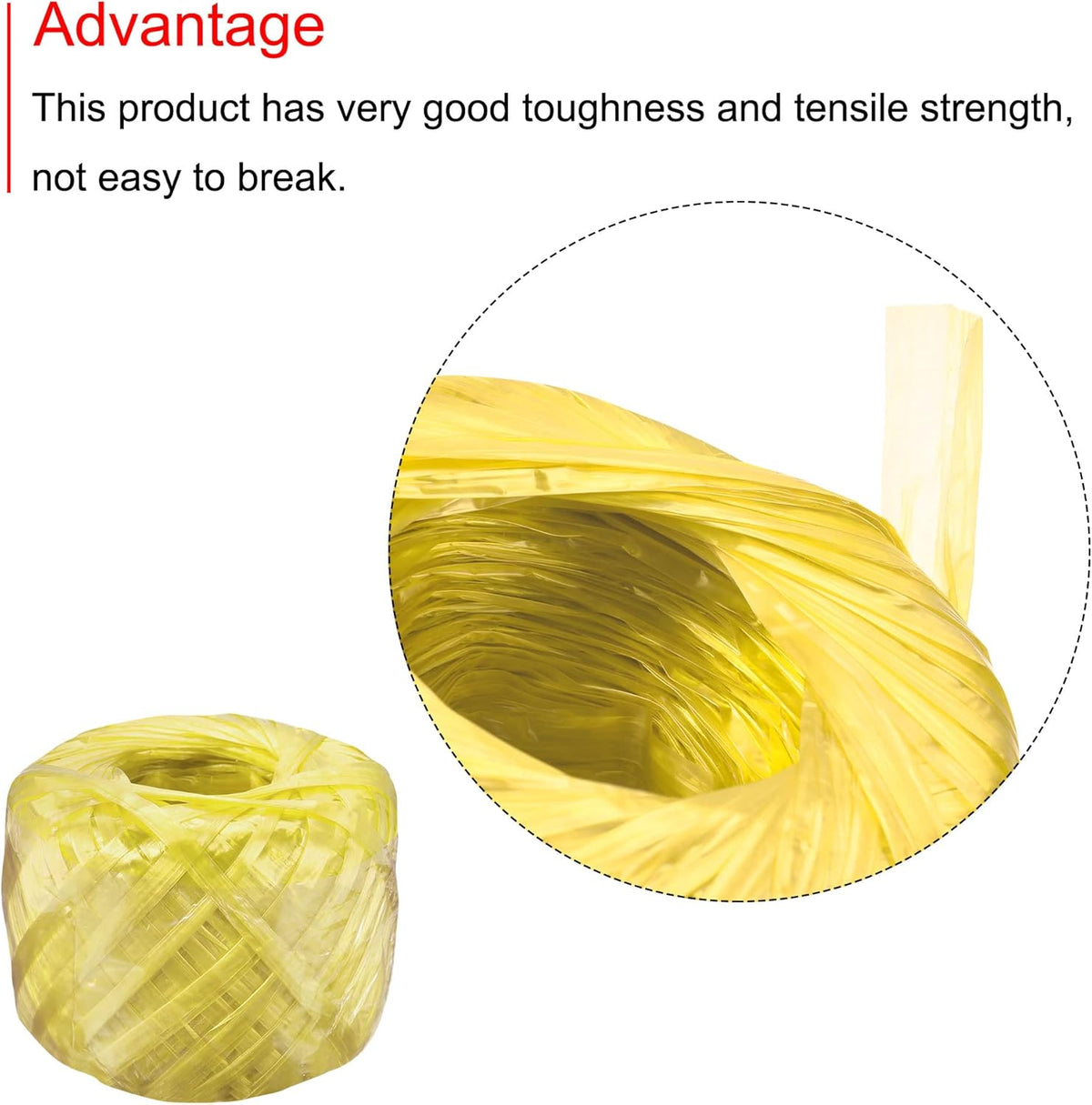 MECCANIXITY Polyester Nylon Plastic Rope Twine Household Bundled for Packing Gardening Craft,150m