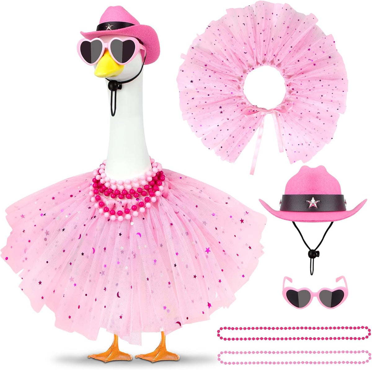 Princess Porch Goose Outfits Summer Goose Clothes, Cute Goose Outfit with Tutu Saree Goose Costume