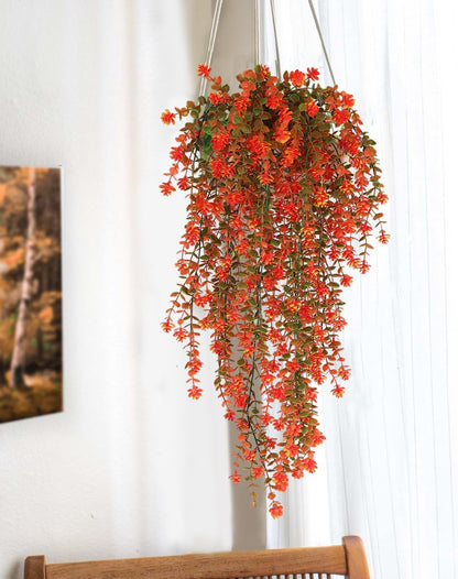 SJL Artificial Fake Fall Hanging Flowers Fake Plant Artificial Hanging Plants Flower Fall