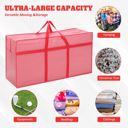 4 Pcs 66 Gallon Large Moving Bags with Zipper and Handles Foldable Storage Duffle Bags Heavy Duty