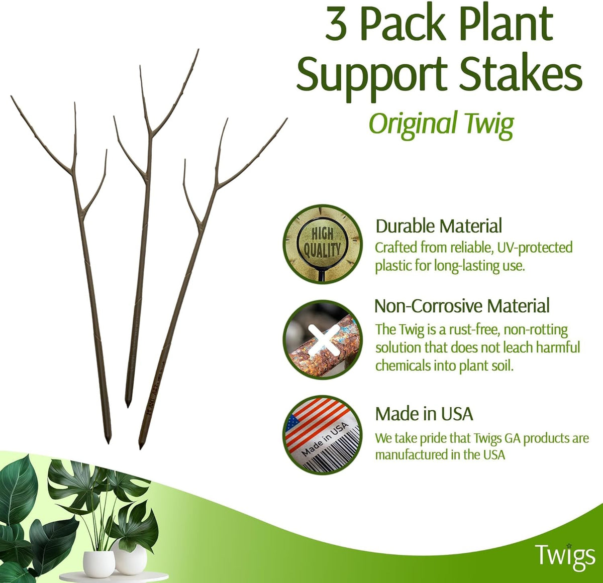 Plant Support Stakes, Stem Holder Structures for Indoor & Outdoor Use, Garden Accessories for