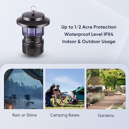 OWLTRA OMT-L20 Indoor & Outdoor Electric Insect Trap, Catcher & Killer Lamp for Mosquitoes, Biting