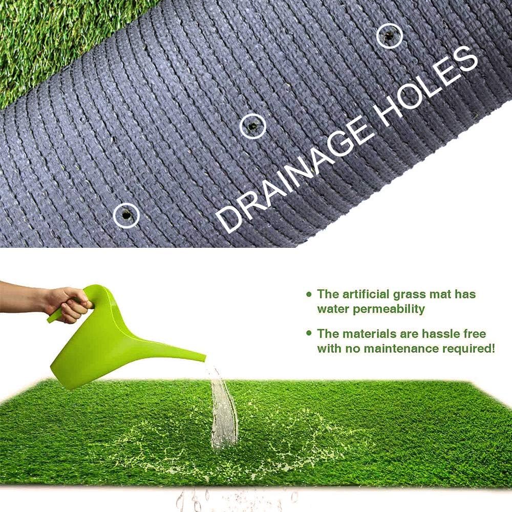 Petgrow Synthetic Artificial Grass Turf Lawn 14 x 32ft, 1.38" Outdoor/Indoor Fake Grass Rug