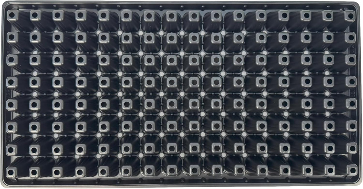 128 Cell Seedling Plastic Nursery Trays, 10 Pack, Thick Durable Germination Plug Trays, 1280 Cells