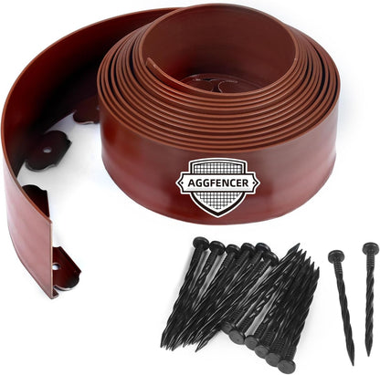 4 in x 100 Ft Garden Landscape Edging, No Dig Garden Edging Border Kit with 184 Pcs Spikes for