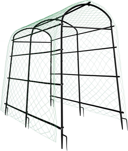 unho Garden Arch Trellis,7.2FT Extra Tall Polyethylene-Coated Stainless Steel Garden Trellis for
