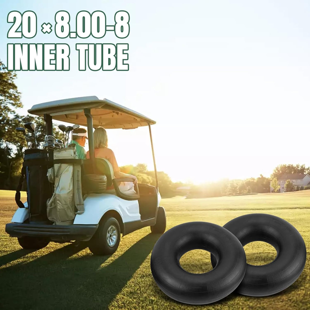 20x8.00-8 Inner Tube 20x10-8, 20x8-8, 20x10.00-8 Replacement Tire Tubes with Straight Valve Stem