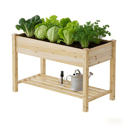 Wooden Planter Elevated Wooden Raised Garden Bed with Legs Planter Box