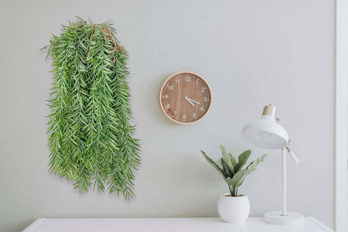3 Fake Hanging Plants of Bamboo Stems with Roots, Faux Hanging Greenery Plastic Plants for Party