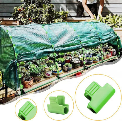 40pcs Greenhouse Netting Clamps, 16mm Garden Hoops Plant Clips, Outside Patio Film Row Cover