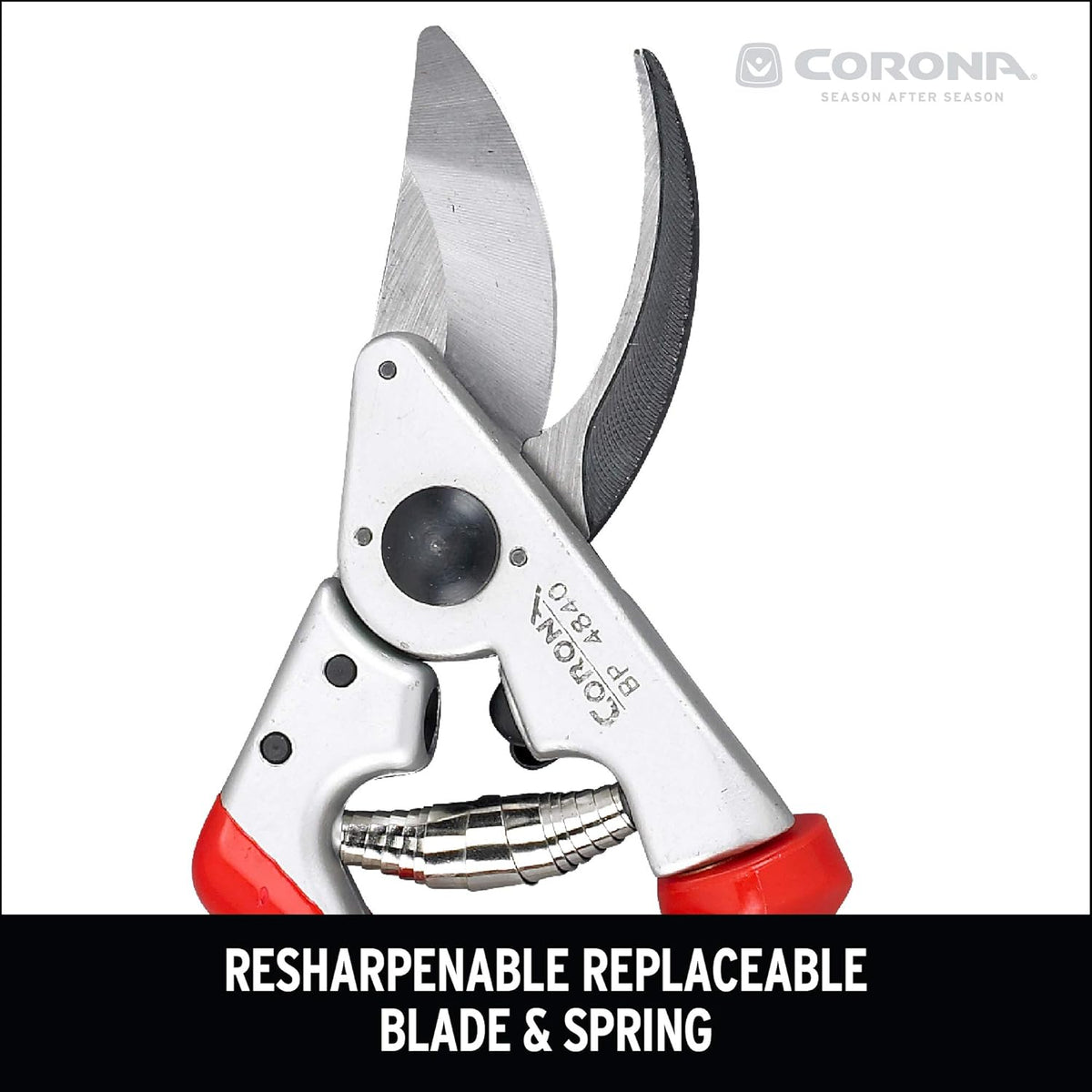 Corona BP 4840 Forged Steel Aluminum Handles Bypass Hand Pruner - 1 inch Cut Capacity Stem and