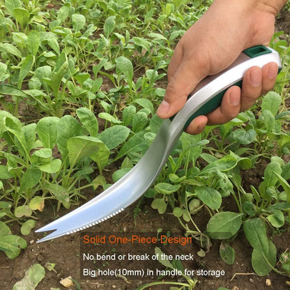 One-Piece Aluminum Gardening Weed Tools, Hand Garden Weeder Tool, Ergonomic Handle Best Weeding