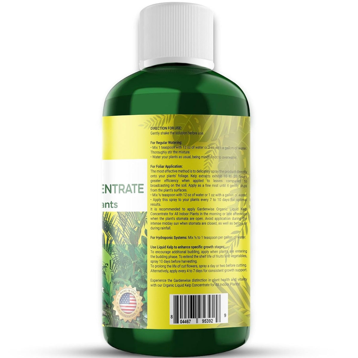 Organic Premium Kelp Seaweed Fertilizer - Liquid Hydroponics Fertilizer - Liquid Plant Food