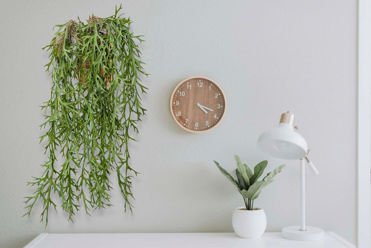 3 Fake Hanging Plants of Lambs Ear Stems with Roots, 47.24 inch Faux Hanging Greenery Plastic
