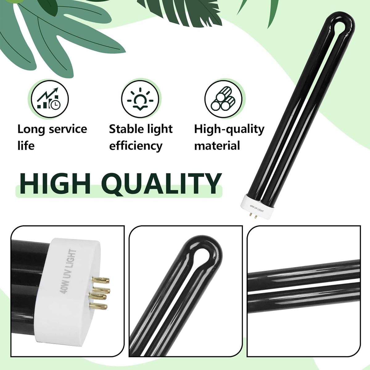 BB-40blk 40W Light Replacement Bulb (2-Pack) | Compatible with Black Flag BZ-40BLK/BZ-40DX/BZ-40MAX