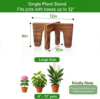 Plant Stands Indoor Outdoor, Plant Risers for Inside Pots Sturdy Short Plants Holder, Flower Pot