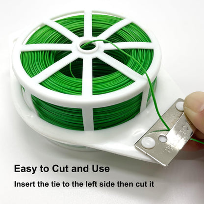 656ft (200m) Twist Ties, Garden Plant Ties with Cutter, Reusable Multifunctional Plant Ties, Fixing