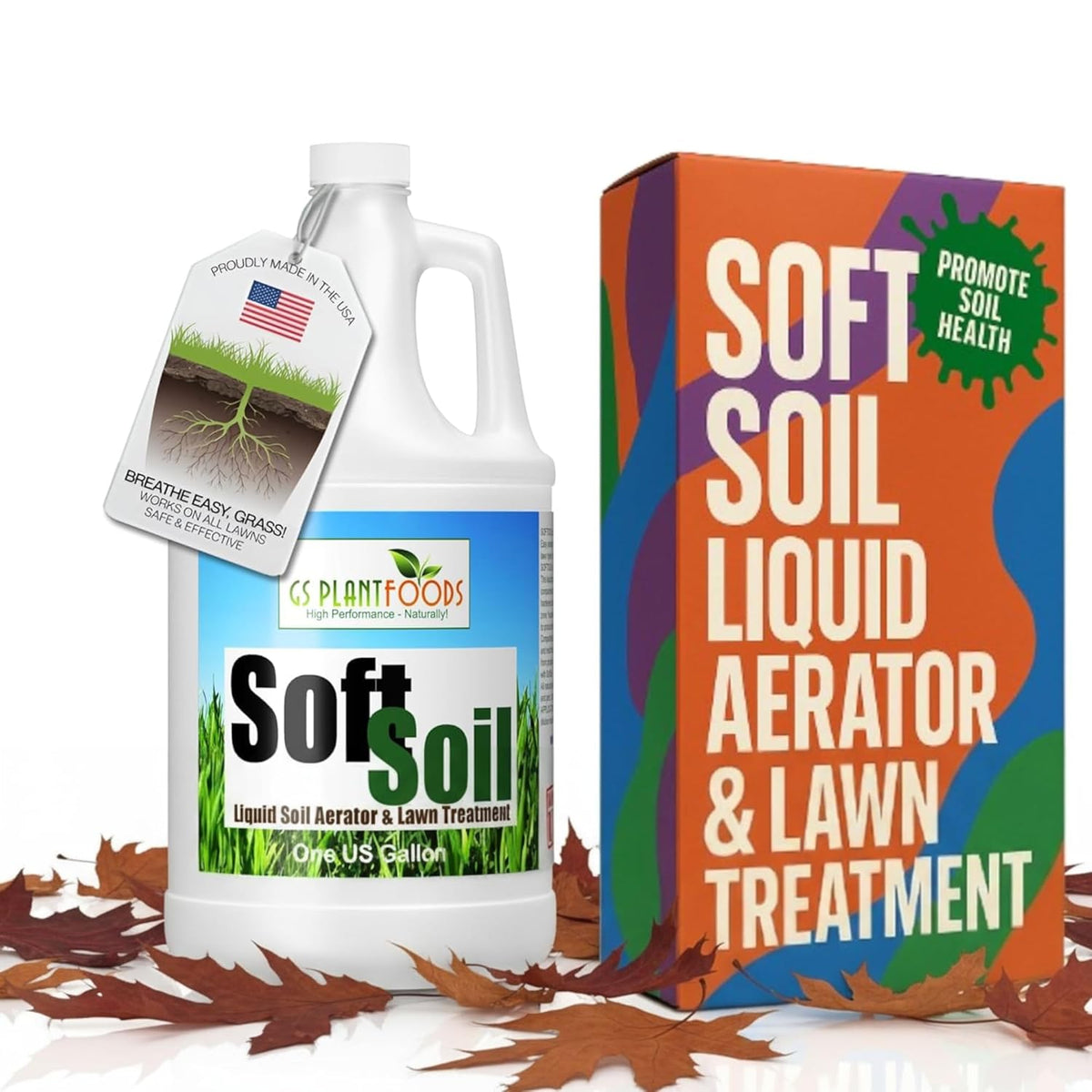 Soft Soil Liquid Soil Aerator & Lawn Treatment to Fix Compacted Soils, Improve Drainage with