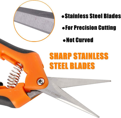 YaeCCC 12-Pack 6.5 Inch Gardening Hand Pruner Pruning Shear with Stainless Steel Blades
