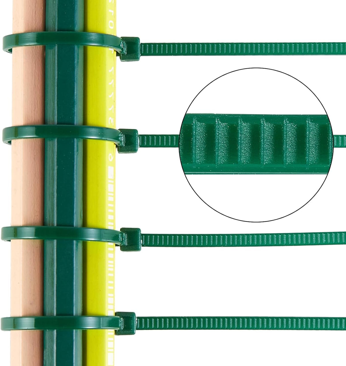 Green Zip Ties 6 inch 3mm Dark Green Nylon Garden Cable Zip Ties Self Locking Cable Ties Twist