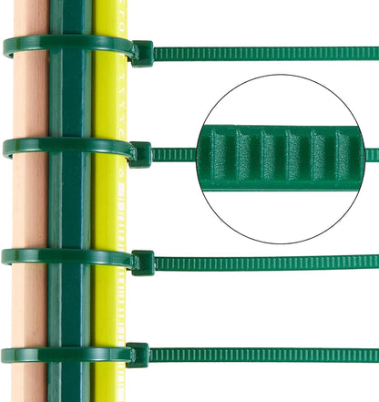 Green Zip Ties 6 inch 3mm Dark Green Nylon Garden Cable Zip Ties Self Locking Cable Ties Twist