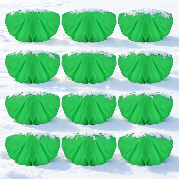 ANPHSIN 12 Pcs Plant Covers Freeze Protection - 19.6in x 39.3in Winter Shrub Plant Protection Bags