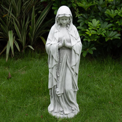 Outdoor Virgin Mary Statue, Large Garden Sculptures for Outside, Tall Praying Mother Religious